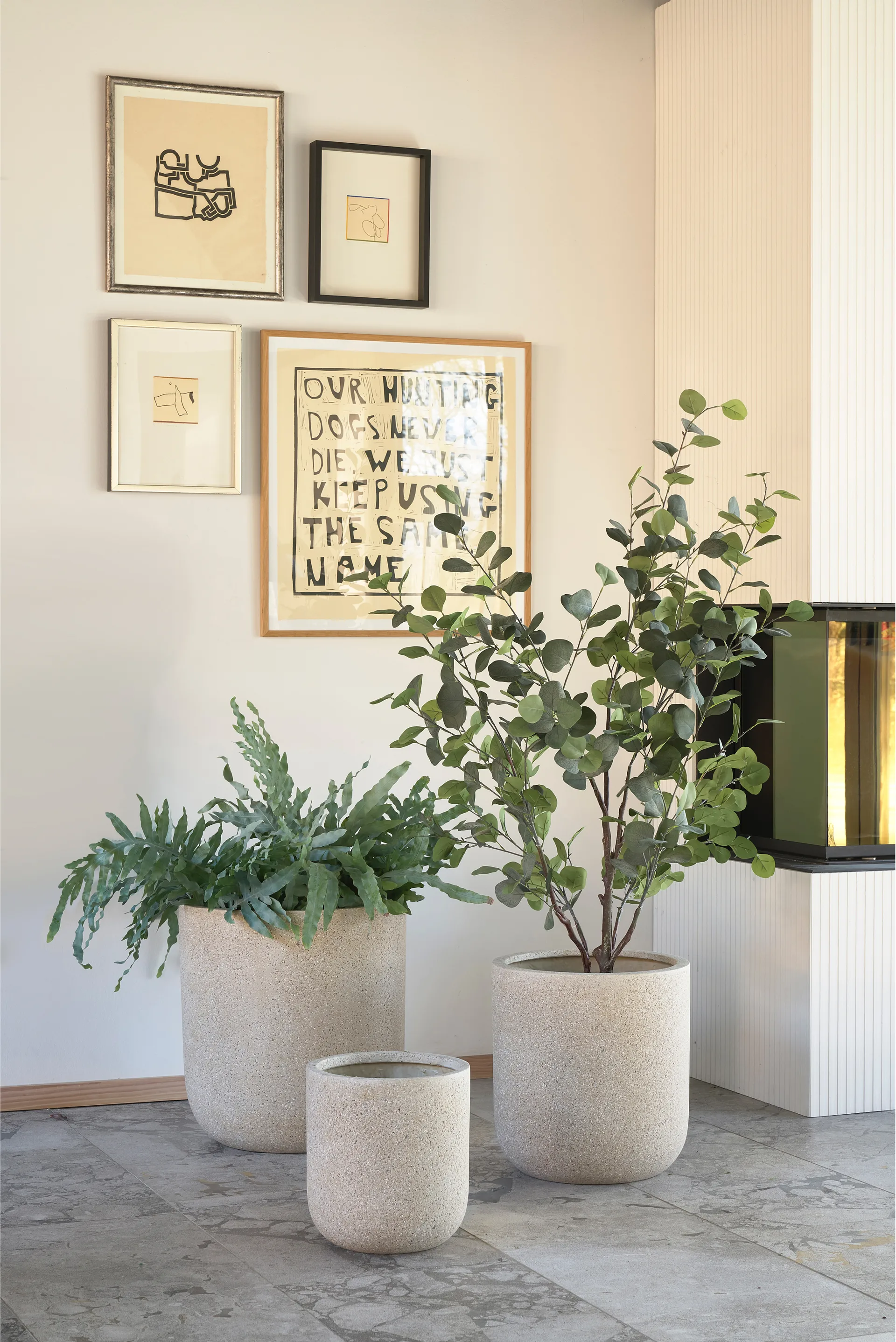 Set de 2 pots Thum nature, Ø37 cm-Ø45 cm Villa Collection