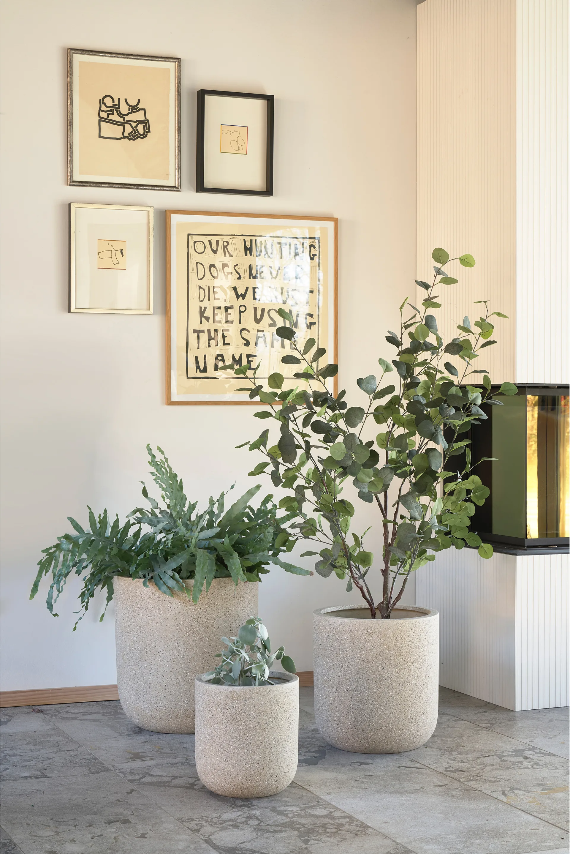 Set de 2 pots Thum nature, Ø37 cm-Ø45 cm Villa Collection