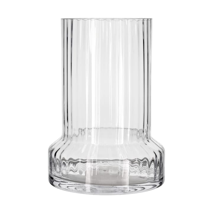 Vase en verre rainuré Hvils Ø21 cm - Clear - Villa Collection