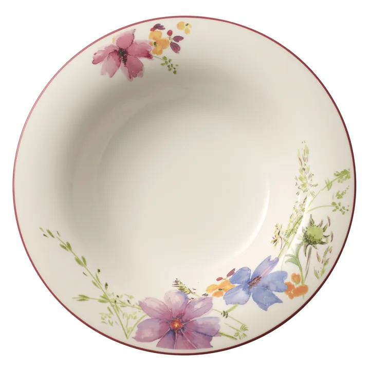 Villeroy & Boch Mariefleur Basic Plat Creux 13 Cm – Porcelaine Premium Allemande, Motifs Floraux Multicolores