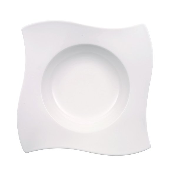 Villeroy & Boch Assiette creuse NewWave 24x24 cm | Design Scandinave | Assiettes creuses | Blanc