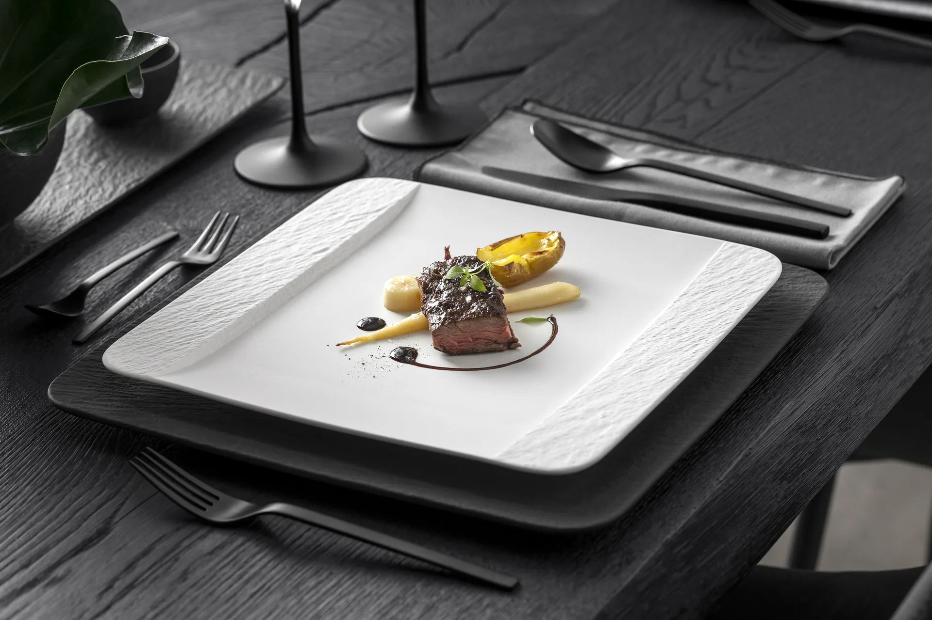 Assiette Manufacture Rock 28x28 cm, Blanc Villeroy & Boch