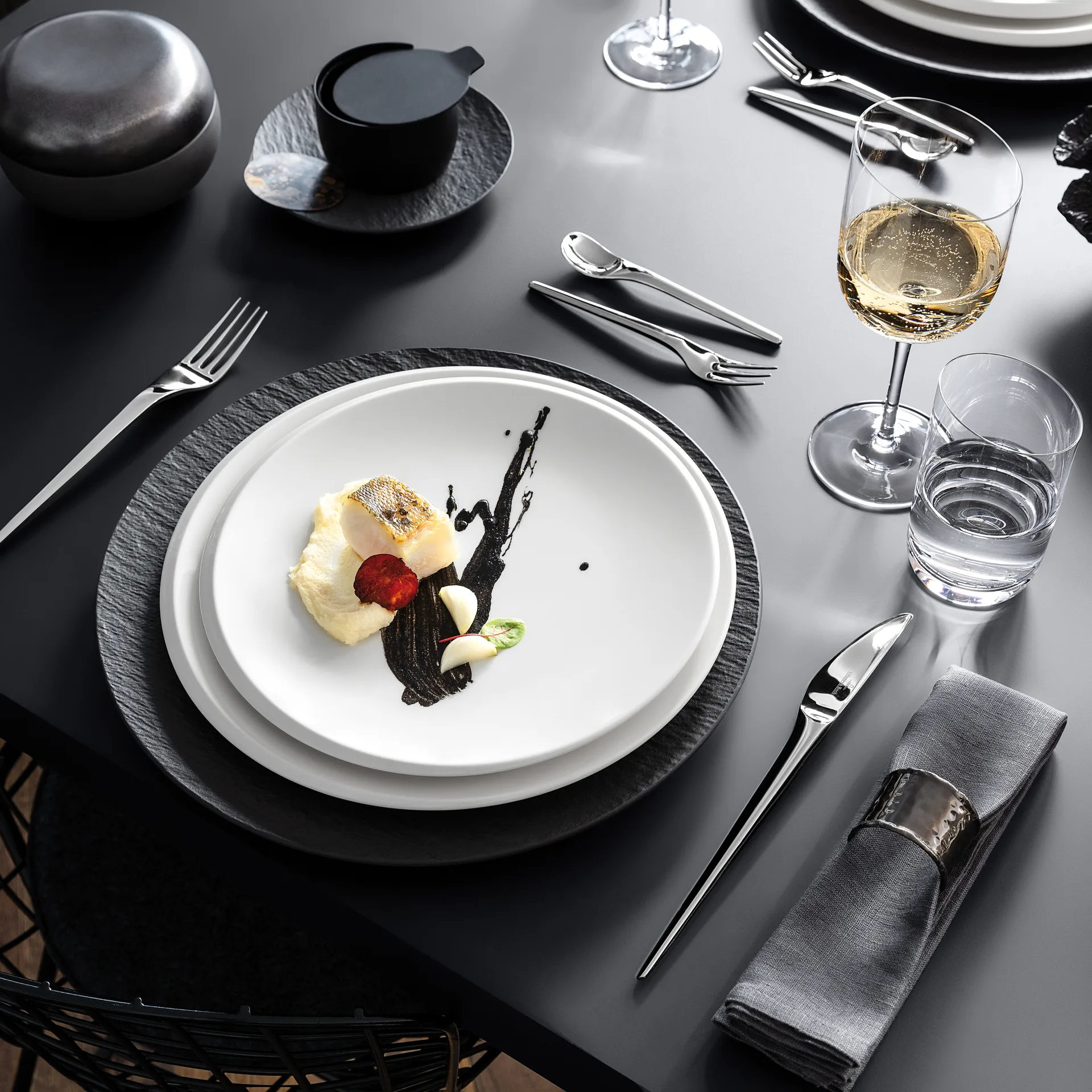 Assiette NewMoon 24 cm, Blanc Villeroy & Boch