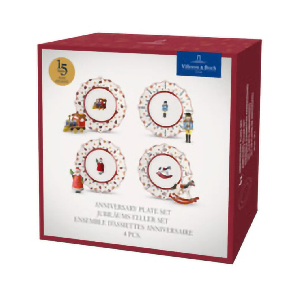 Assiette Toy's Delight 4 pièces, Blanc-rouge Villeroy & Boch