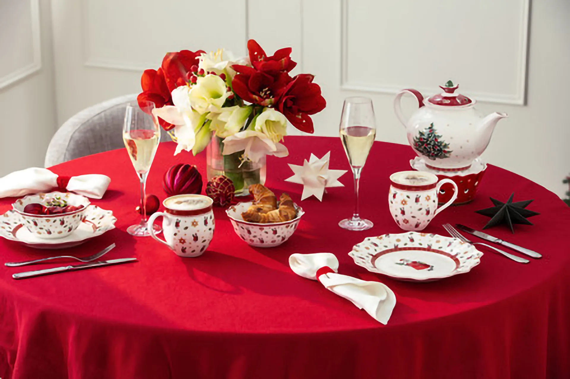 Assiette Toy's Delight 4 pièces, Blanc-rouge Villeroy & Boch