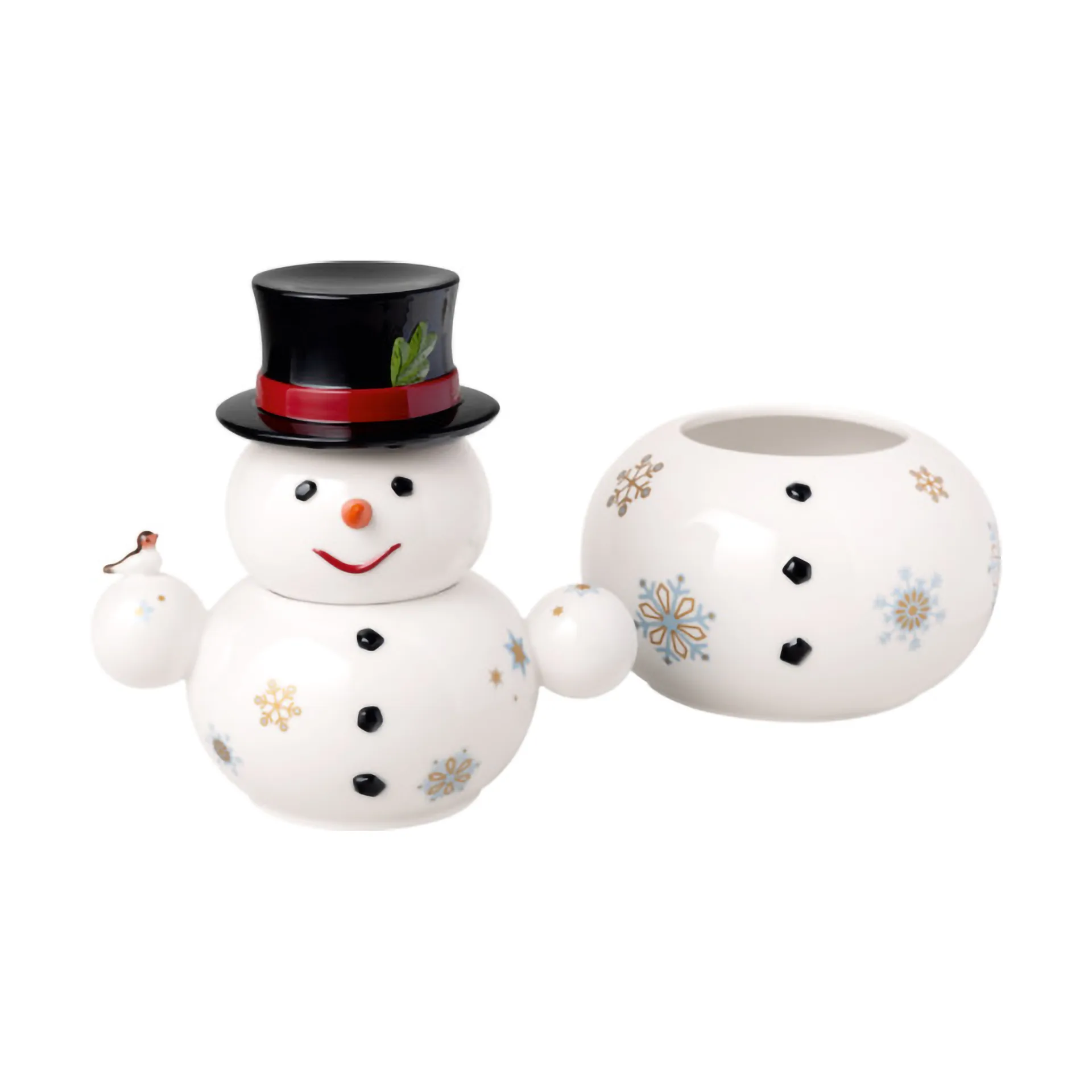 Bocal bonhomme de neige Christmas Toy's Memory 4 pièces, Blanc Villeroy & Boch