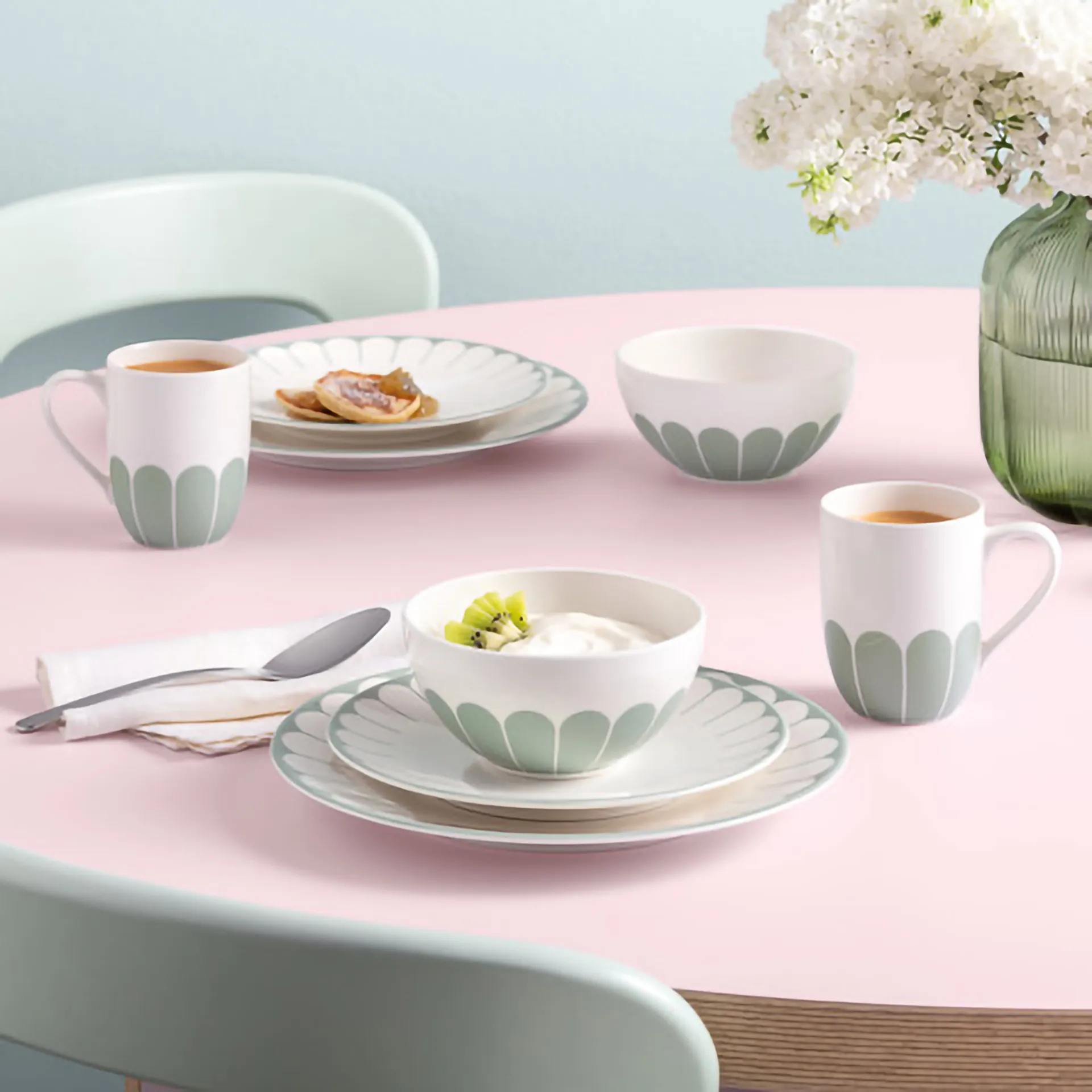 Bol de petit déjeuner Fleur 43 cl, White-green Villeroy & Boch