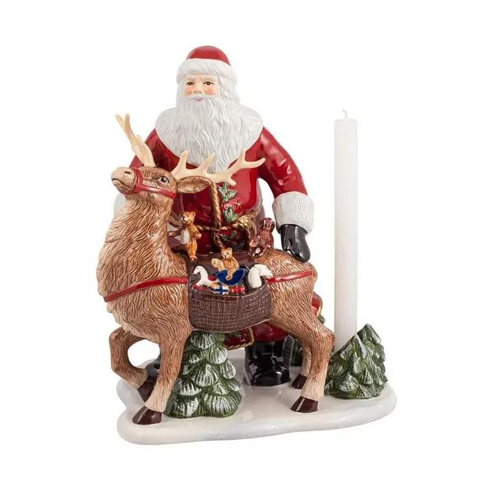 Bougeoir Christmas Toys Memory 35 cm - Père Noël et renne - Villeroy & Boch
