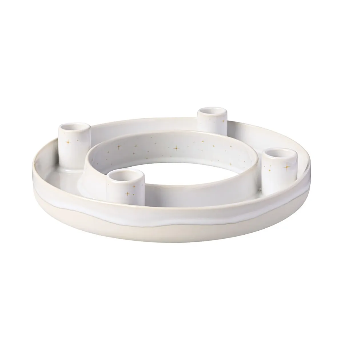 Bougeoir de l'Avent Winter Glow Ø 26 cm, Blanc-beige Villeroy & Boch
