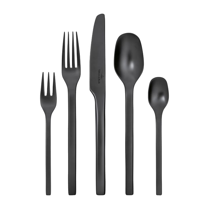 Couverts Manufacture Rock 20 Pièces, Noir Villeroy & Boch