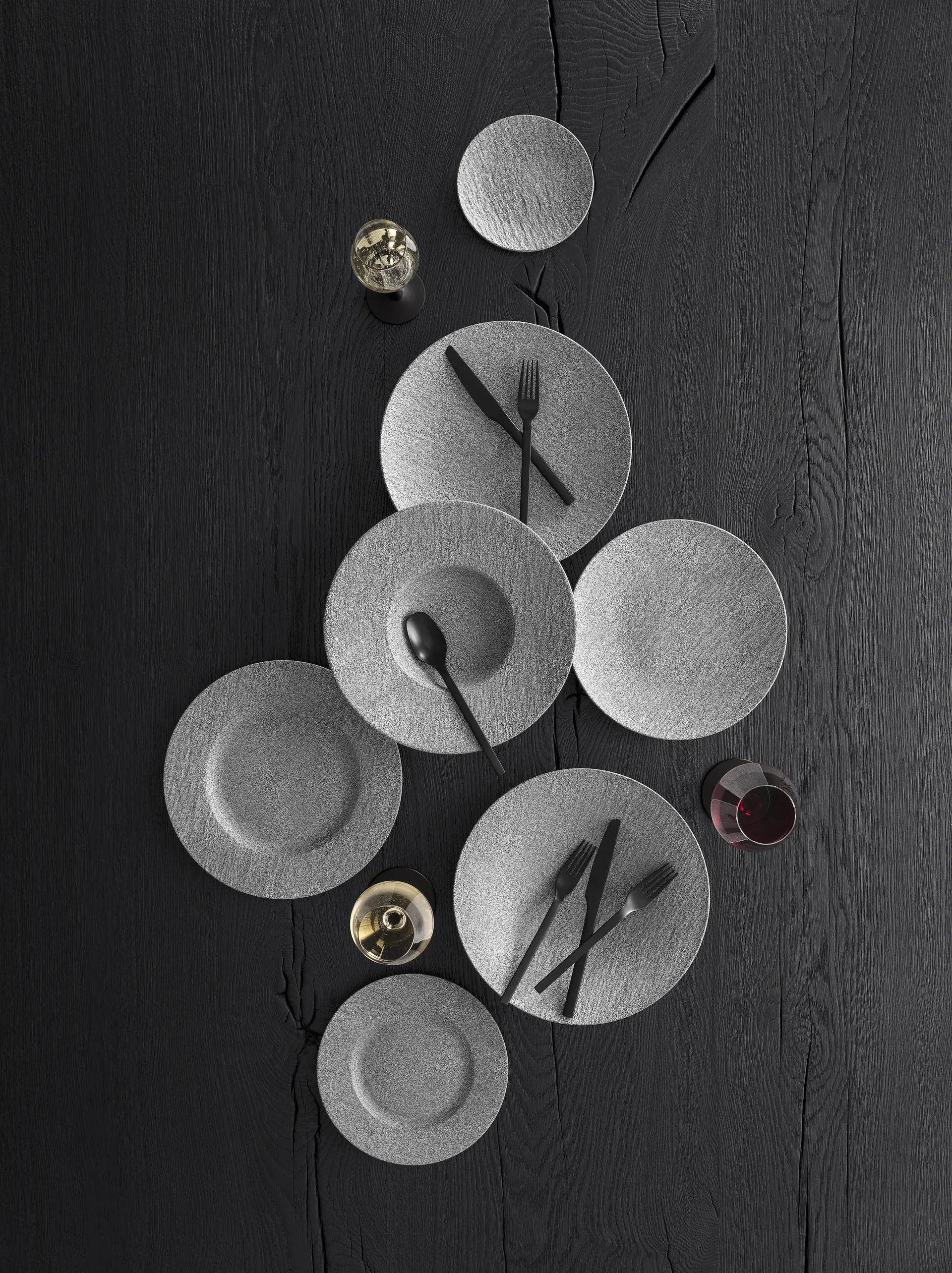 Couverts Manufacture Rock 20 Pièces, Noir Villeroy & Boch