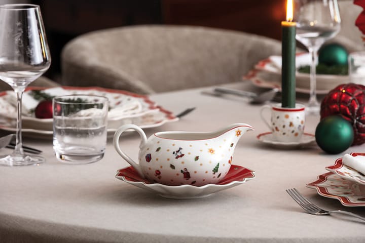 Cruche à sauce Toy's Delight 50 cl avec soucoupe, Blanc-rouge Villeroy & Boch