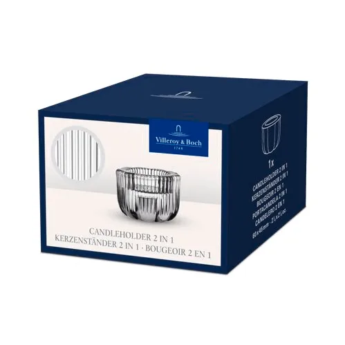 Fleur photophore 2 en 1, Transparent, Ø6,3 cm Villeroy & Boch