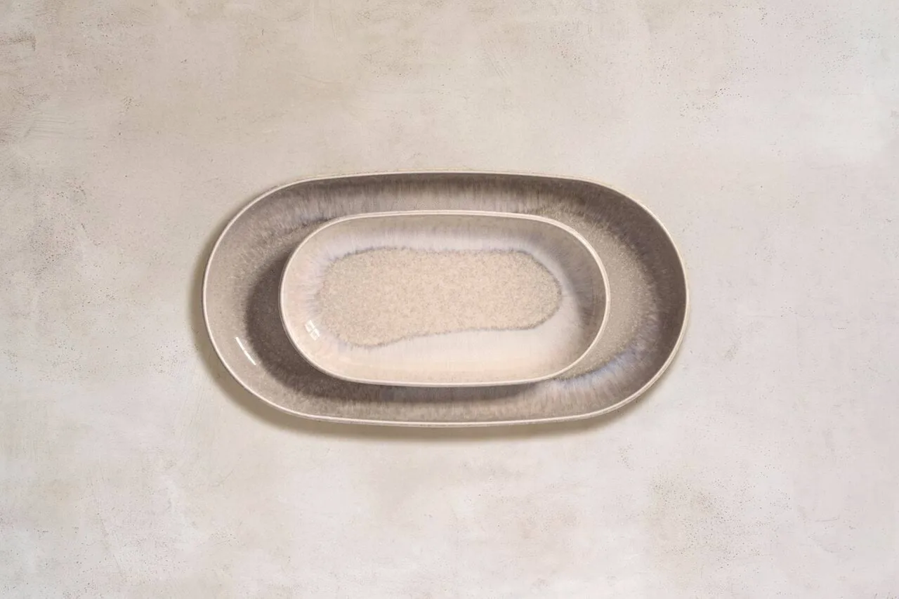 Perlemor Sand plat de service, Beige, 23x13 cm Villeroy & Boch