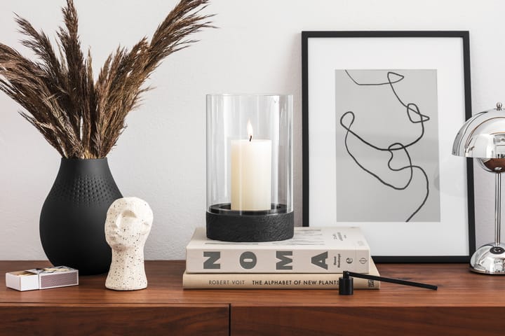 Photophore Manufacture Rock Home Hurricane M, Noir Villeroy & Boch