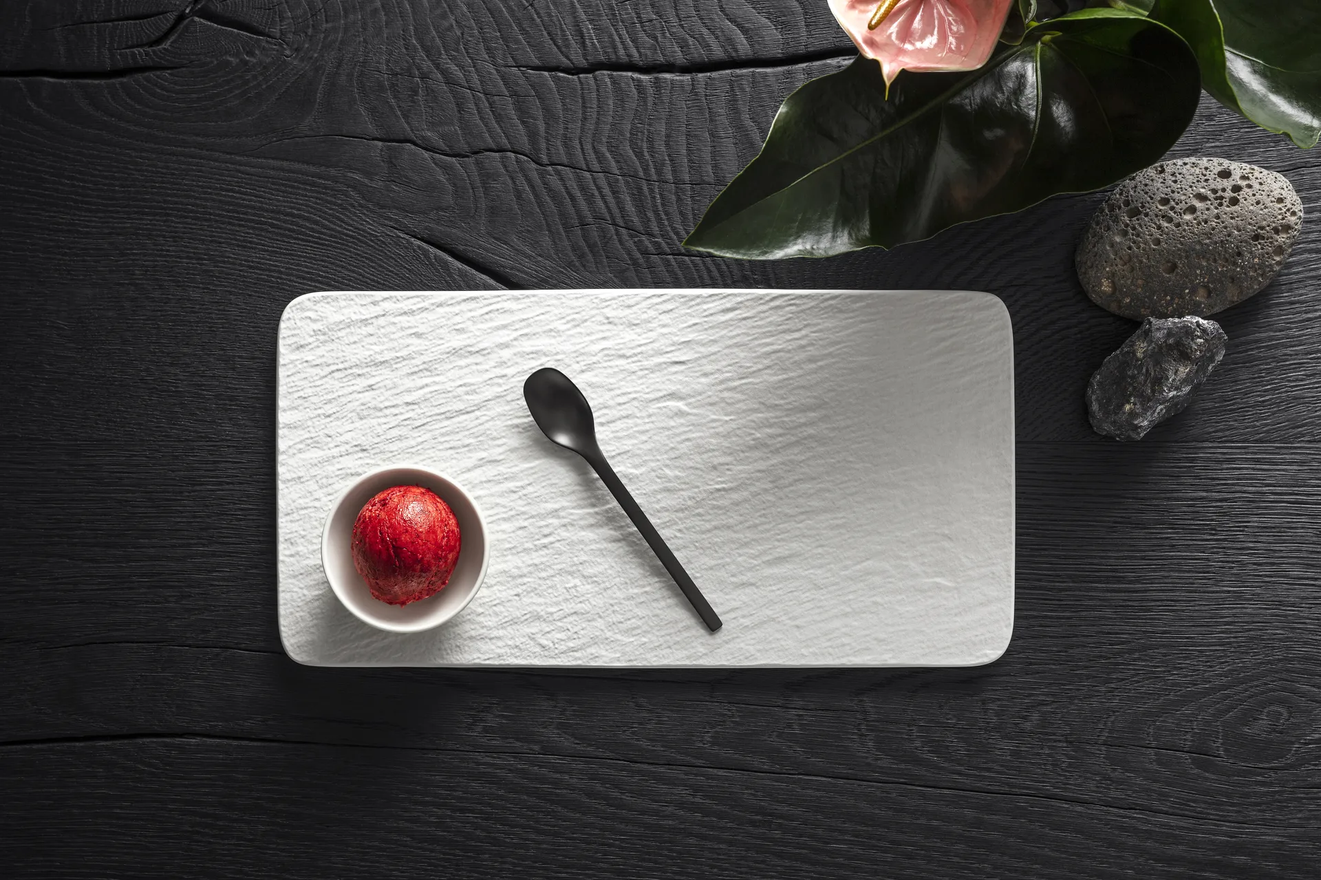 Plat à service Manufacture Rock 18x35 cm, Blanc Villeroy & Boch