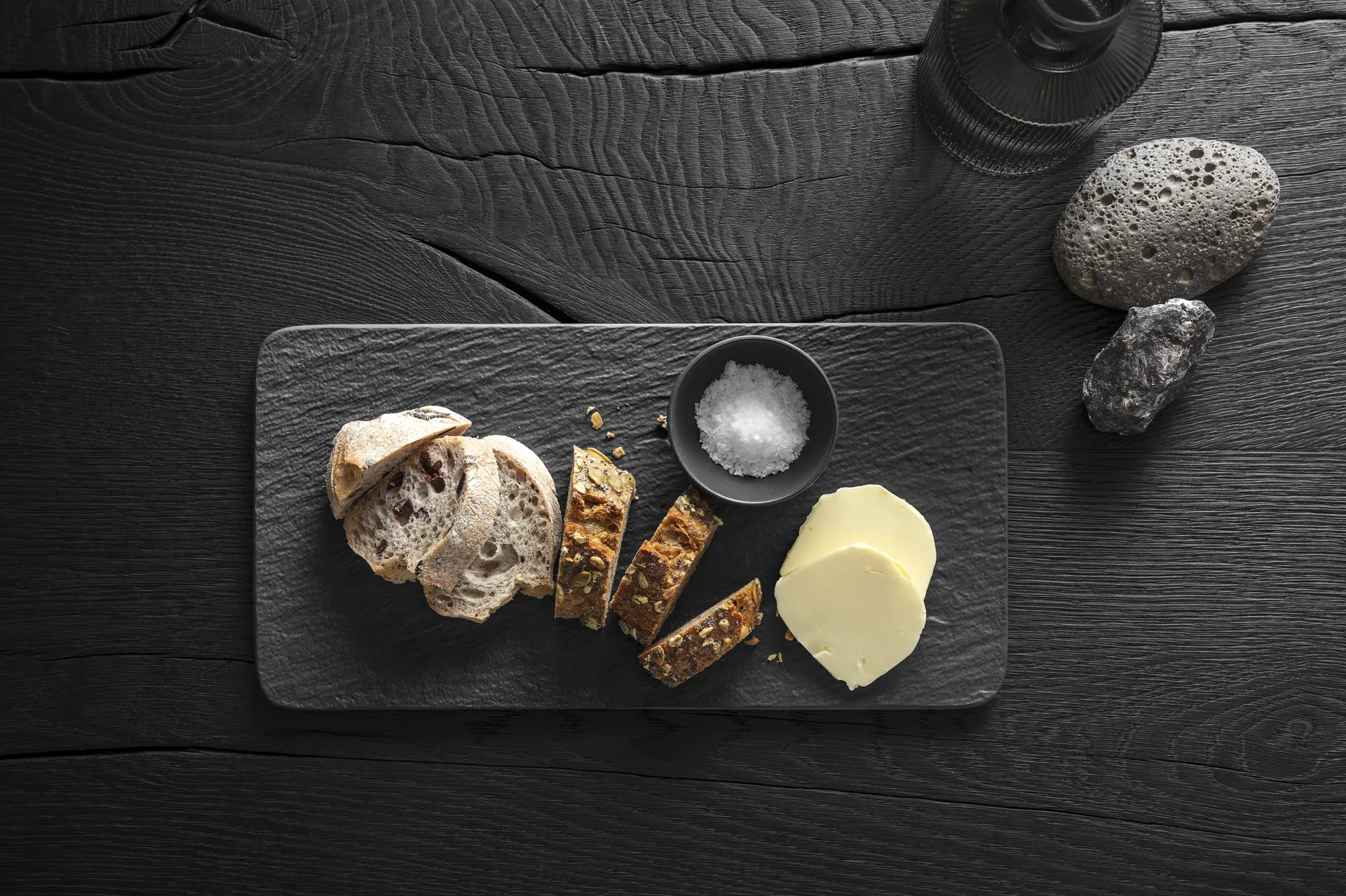 Plat à service Manufacture Rock 18x35 cm, Noir Villeroy & Boch