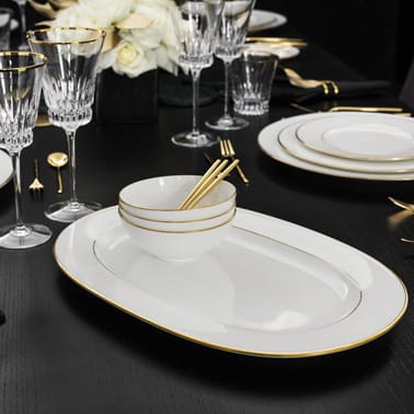 Plat de service Anmut Gold 41 cm - Blanc - Villeroy & Boch