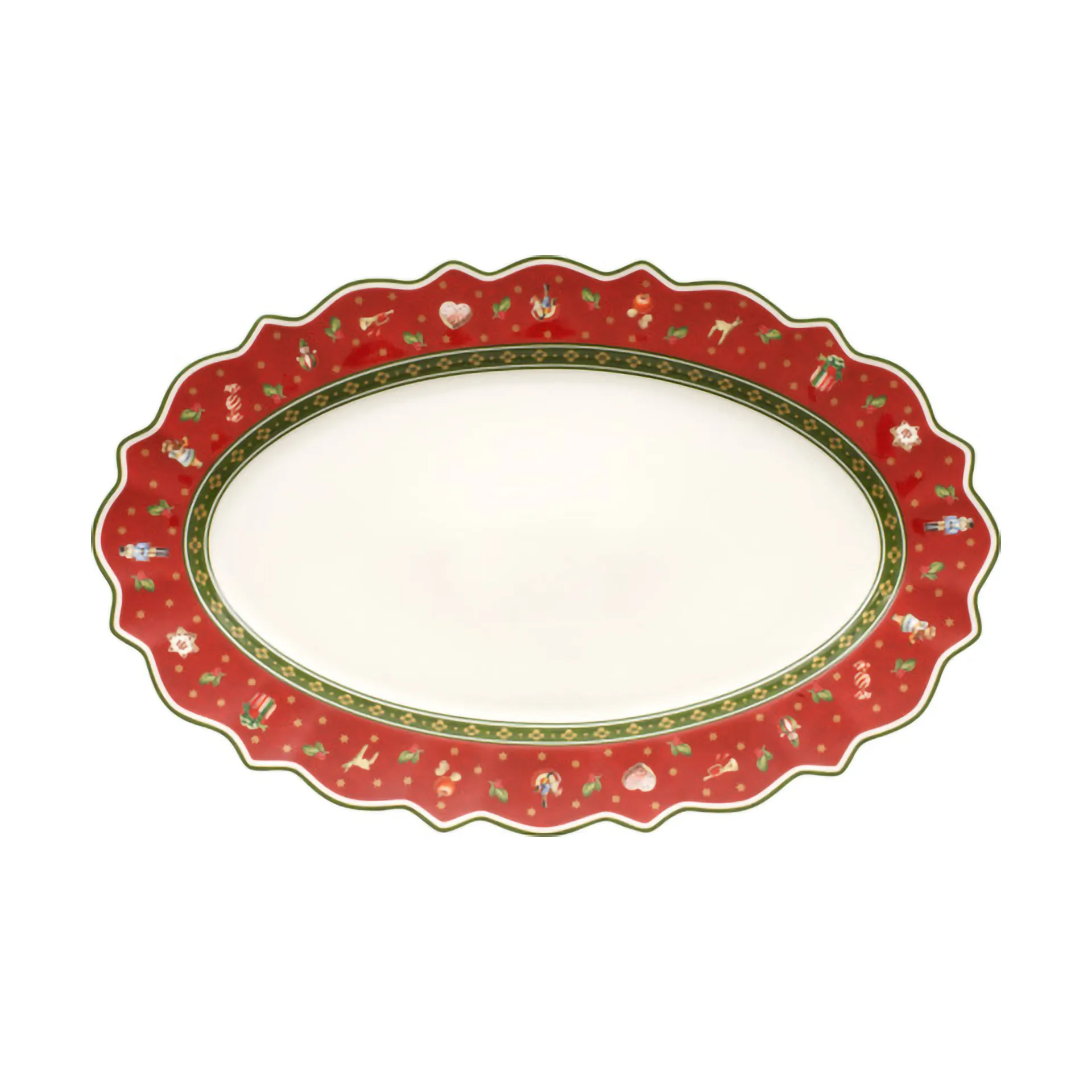 Plat de service ovale Toy's Delight 31x50 cm, Blanc-rouge Villeroy & Boch