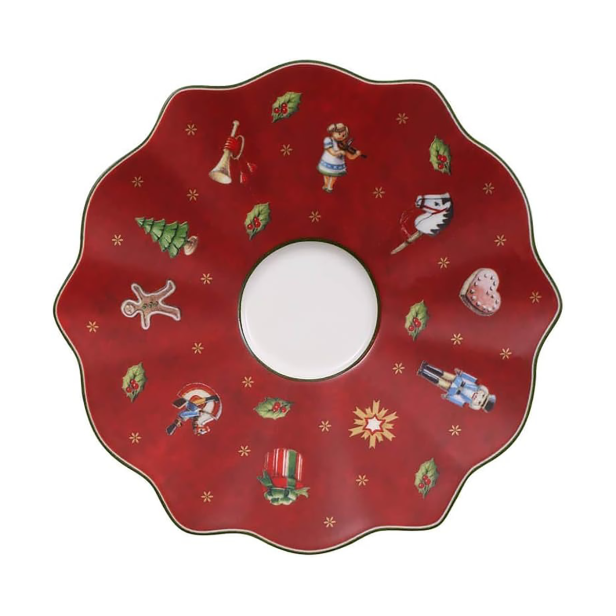 Villeroy & Boch Soucoupe pour tasse à expresso Toy's Delight o 13 cm Blanc-rouge