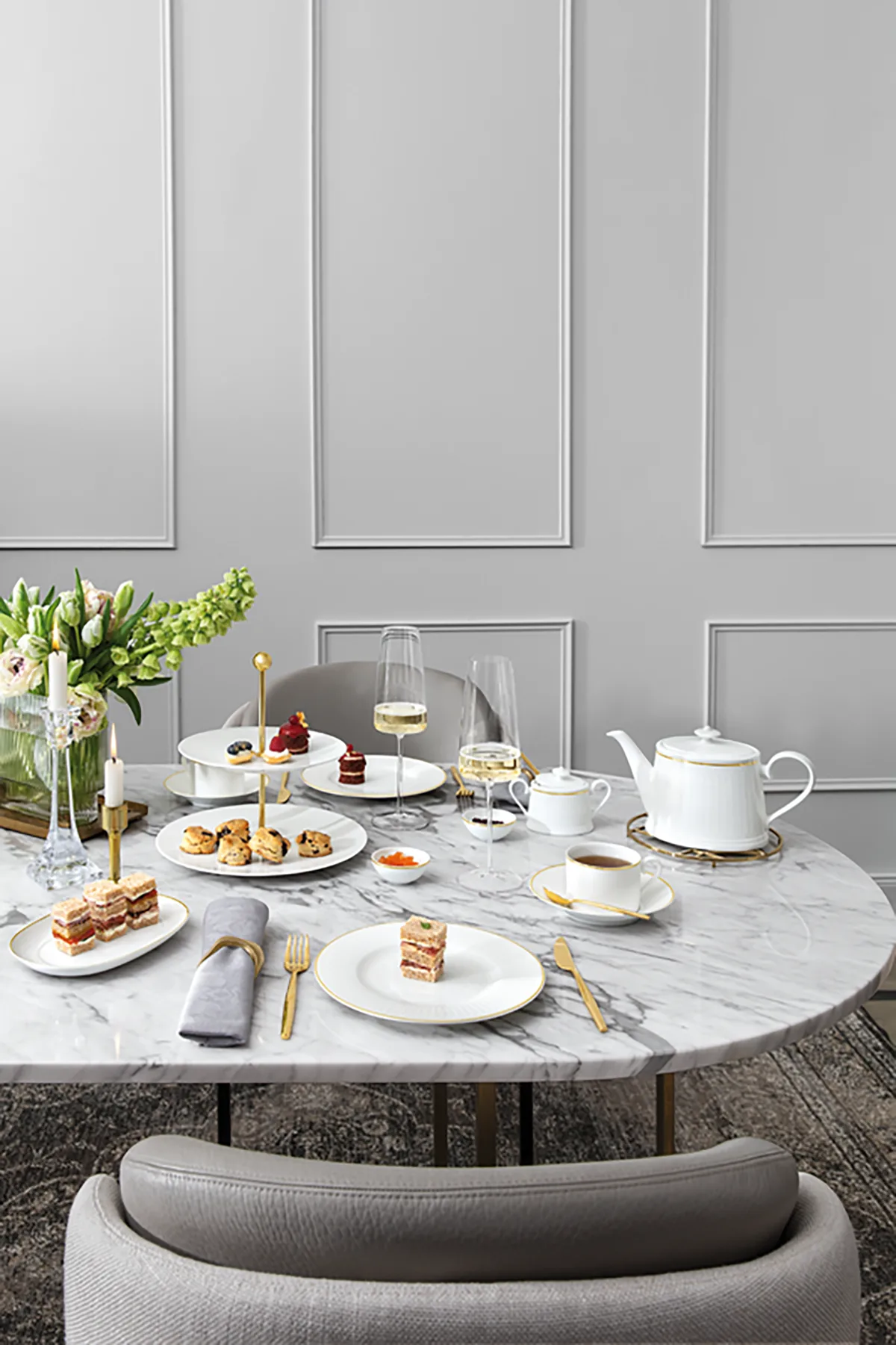 Soucoupe pour tasse à thé Château Septfontaines Ø16 cm, Blanc-or Villeroy & Boch