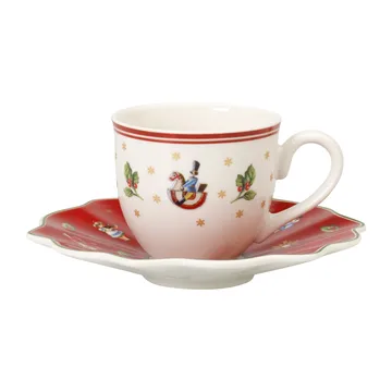 Tasse à espresso avec soucoupe Toy's Delight - Blanc-rouge - Villeroy & Boch