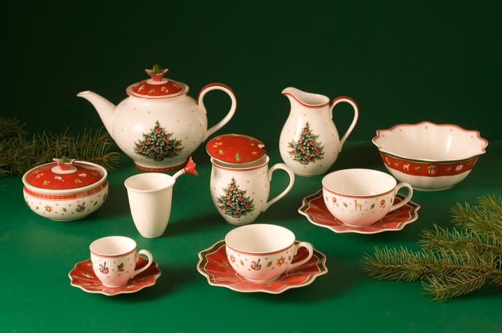 Tasse avec soucoupe Toy's Delight 30 cl, Blanc-rouge Villeroy & Boch