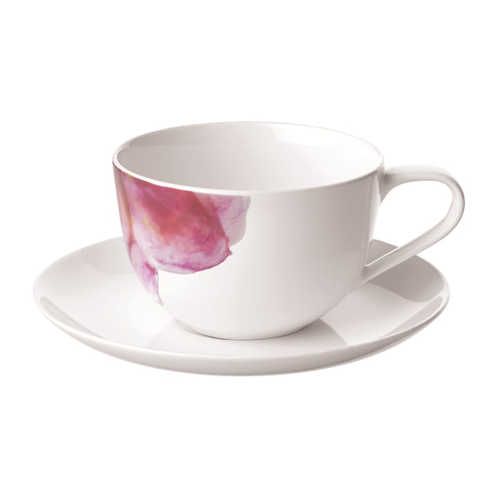 Tasse et soucoupe Rose Garden - Blanc - Villeroy & Boch