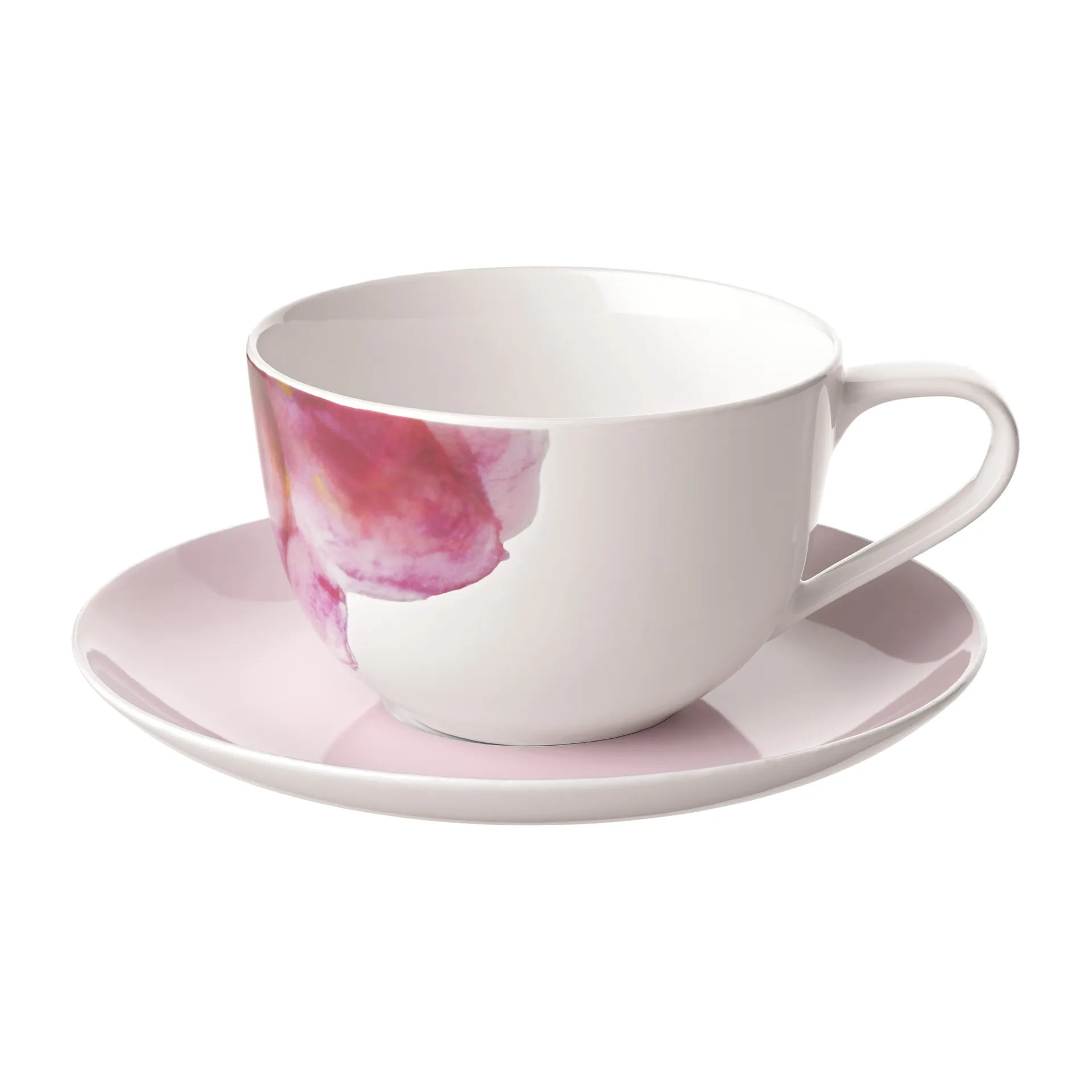 Tasse et soucoupe Rose Garden, Rose - Blanc Villeroy & Boch