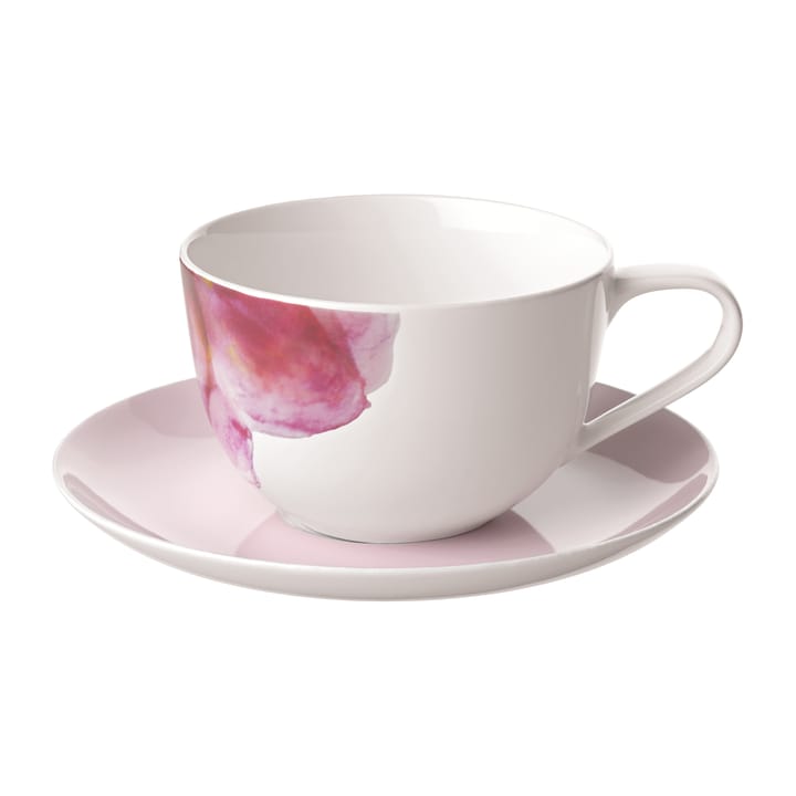 Tasse et soucoupe Rose Garden - Rose - Blanc - Villeroy & Boch