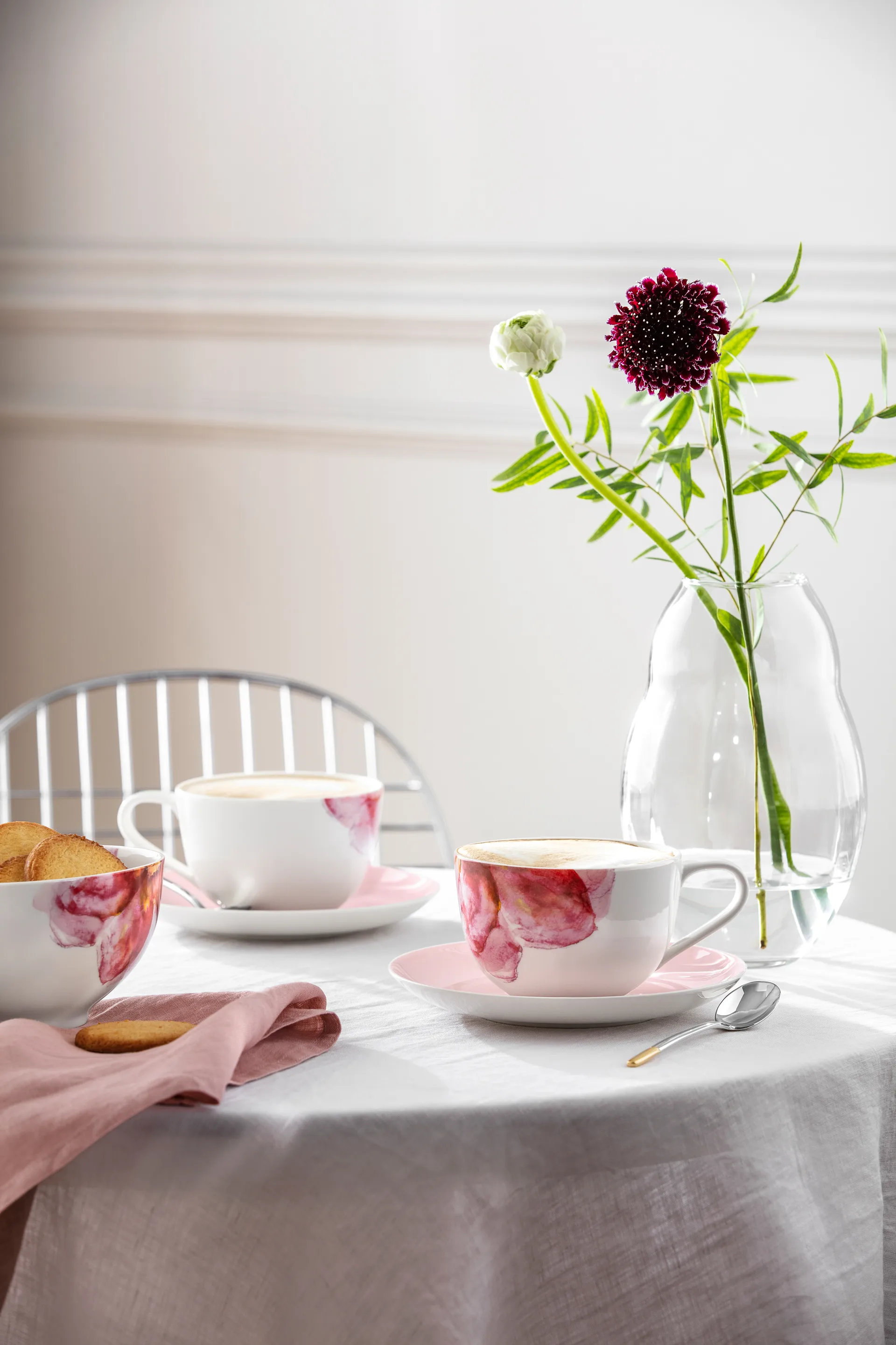 Tasse et soucoupe Rose Garden, Rose - Blanc Villeroy & Boch