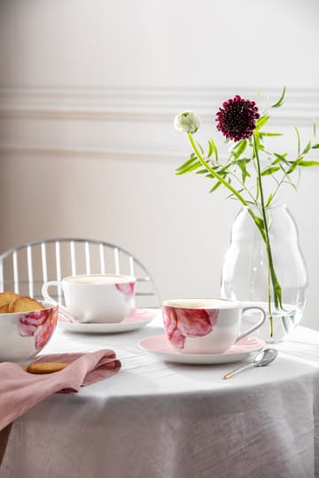 Tasse et soucoupe Rose Garden - Rose - Blanc - Villeroy & Boch