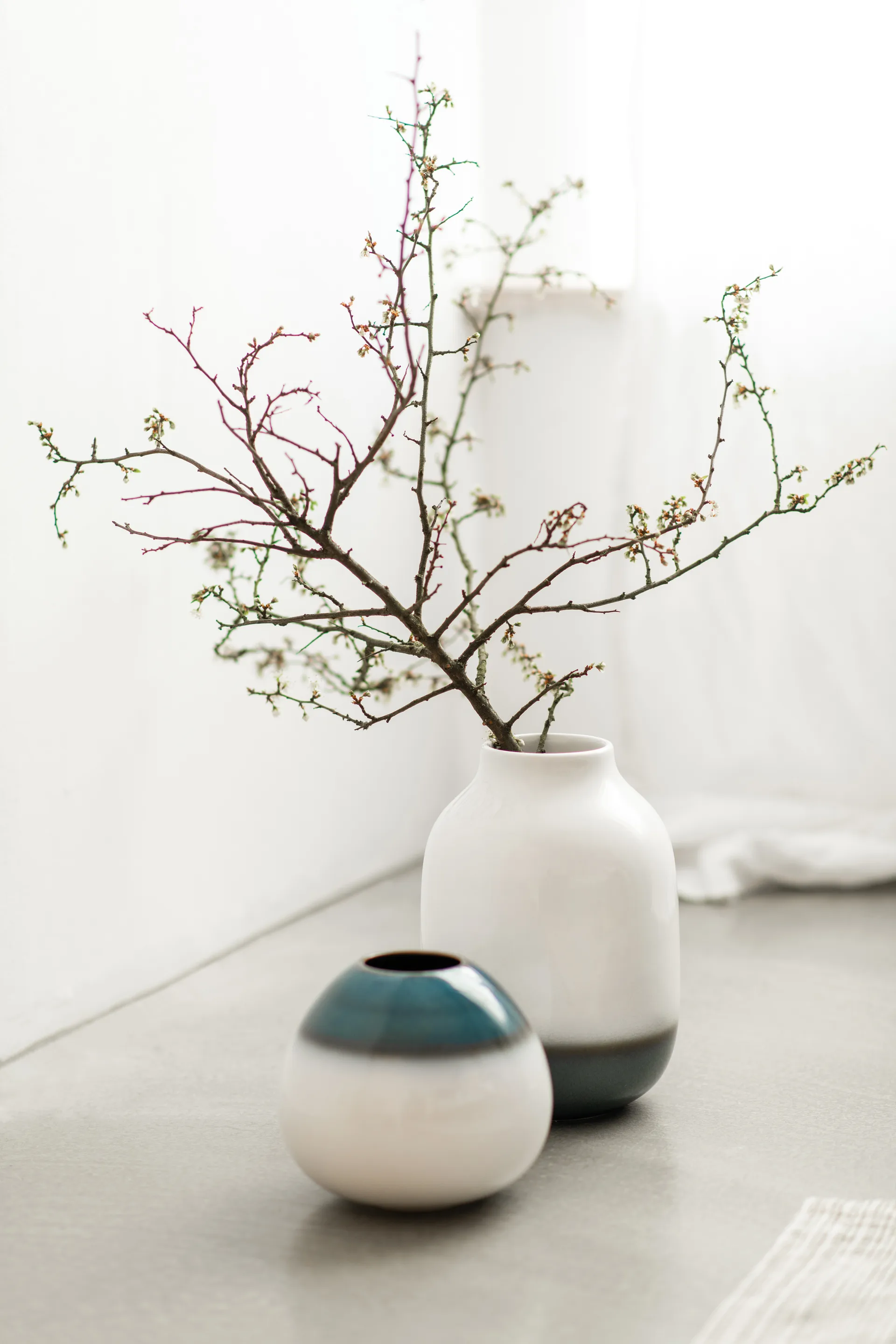 Vase Lave Home cylinder 25 cm, Bleu-blanc Villeroy & Boch