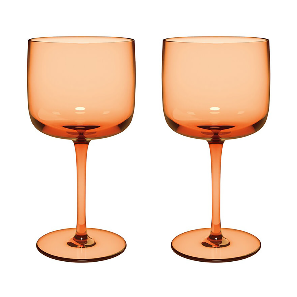 villeroy & boch verre à vin like 27 cl, lot de 2 apricot