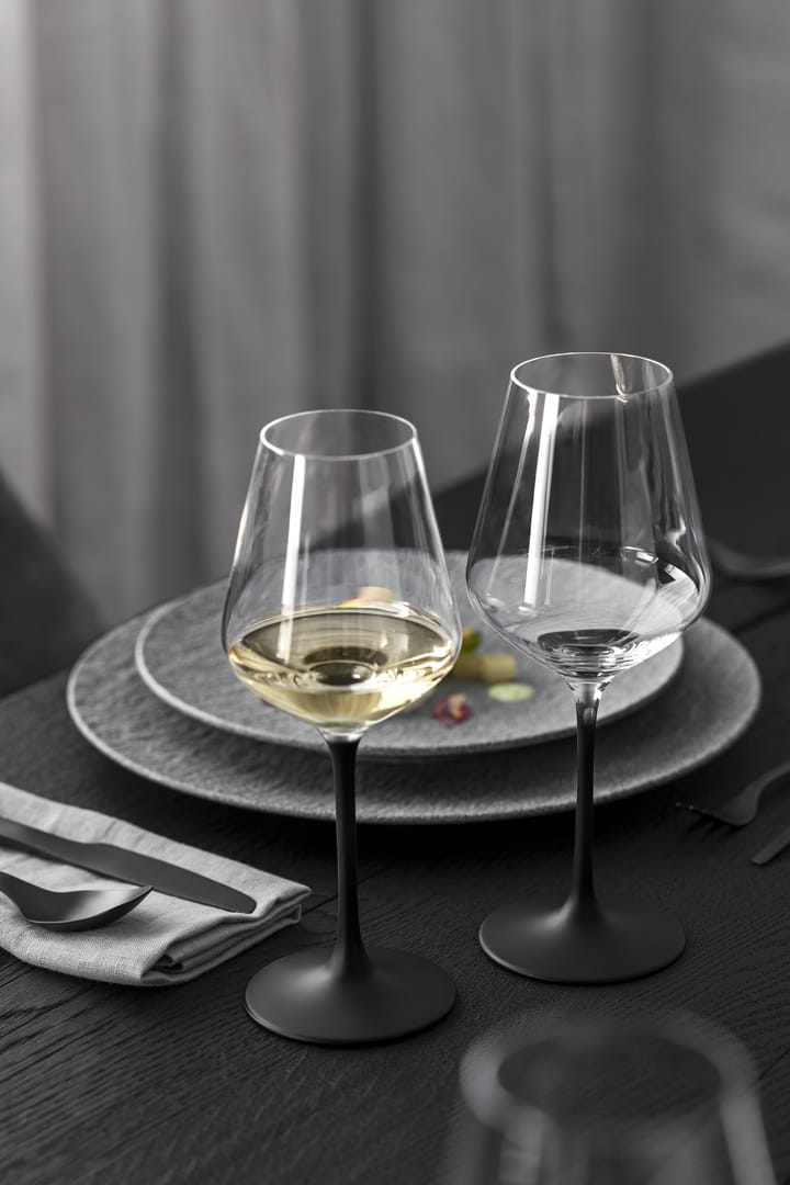 Verre à vin rouge Manufacture Rock 47 cl, lot de 4, Transparent-noir Villeroy & Boch