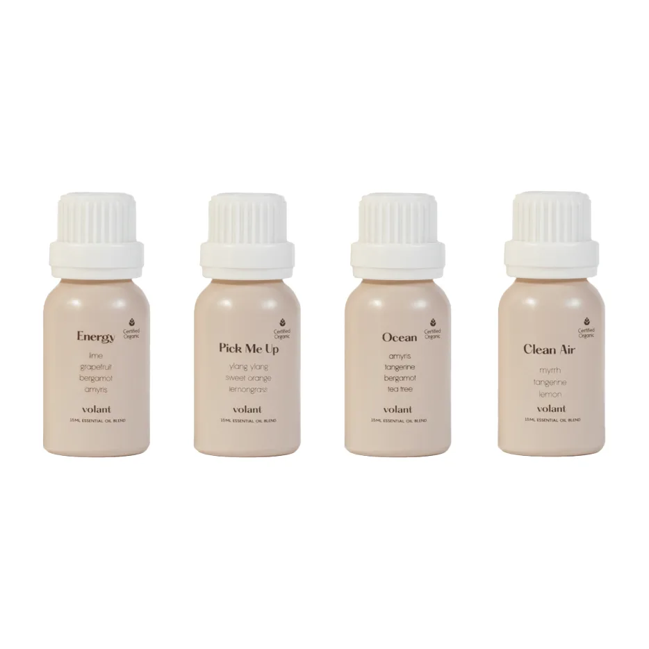 Le set d'huiles essentielles énergisantes, 4 parfums Volant