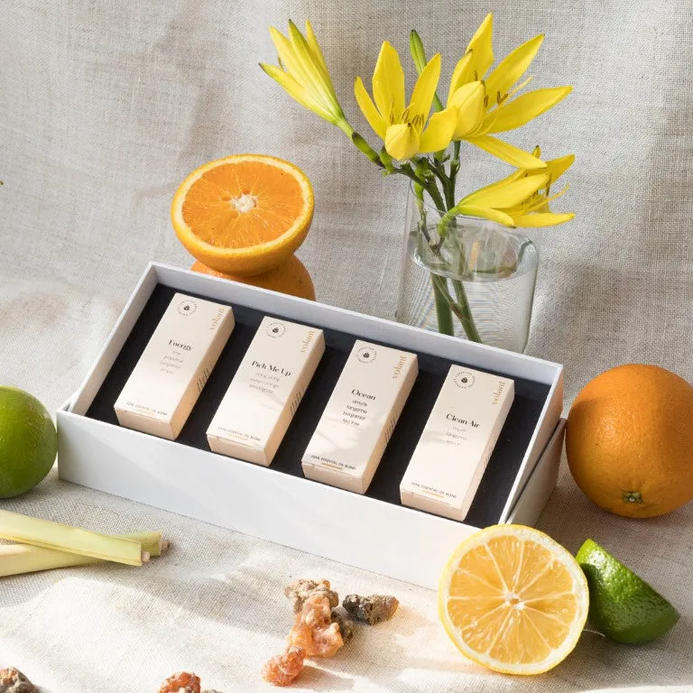 Le set d'huiles essentielles énergisantes, 4 parfums Volant