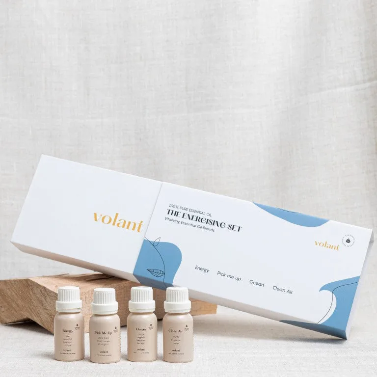 Le set d'huiles essentielles énergisantes, 4 parfums Volant