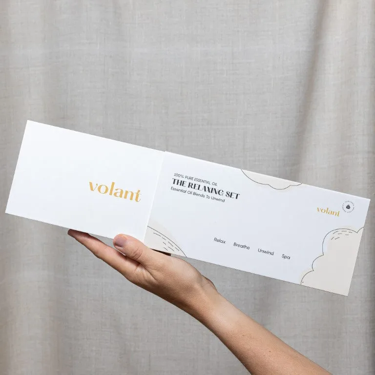 Le set relaxant aux huiles essentielles, 4 parfums Volant