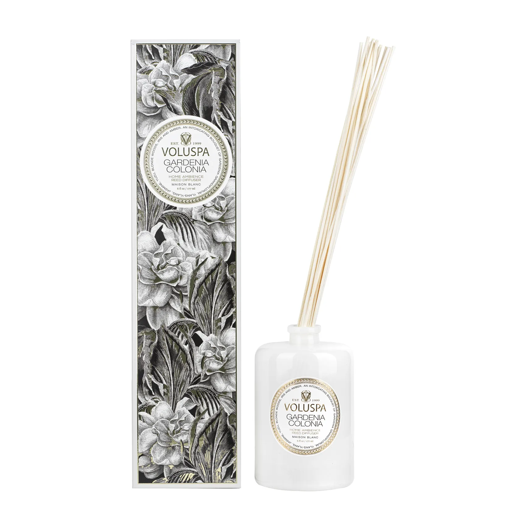 Bâtonnets parfumés Maison Blanc 177 ml, Gardenia Colonia Voluspa