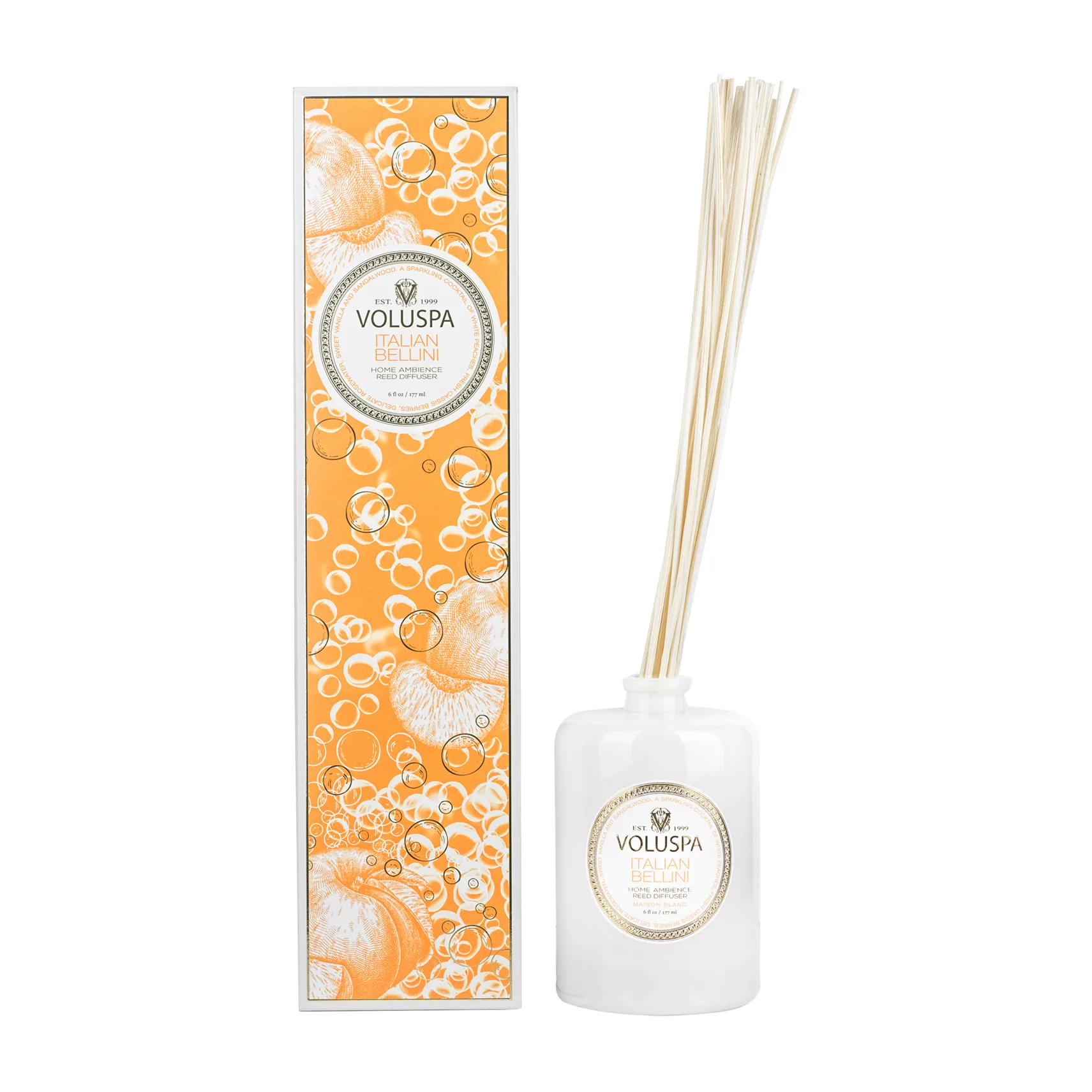 Bâtonnets parfumés Maison Blanc 177 ml, Italian Bellini Voluspa