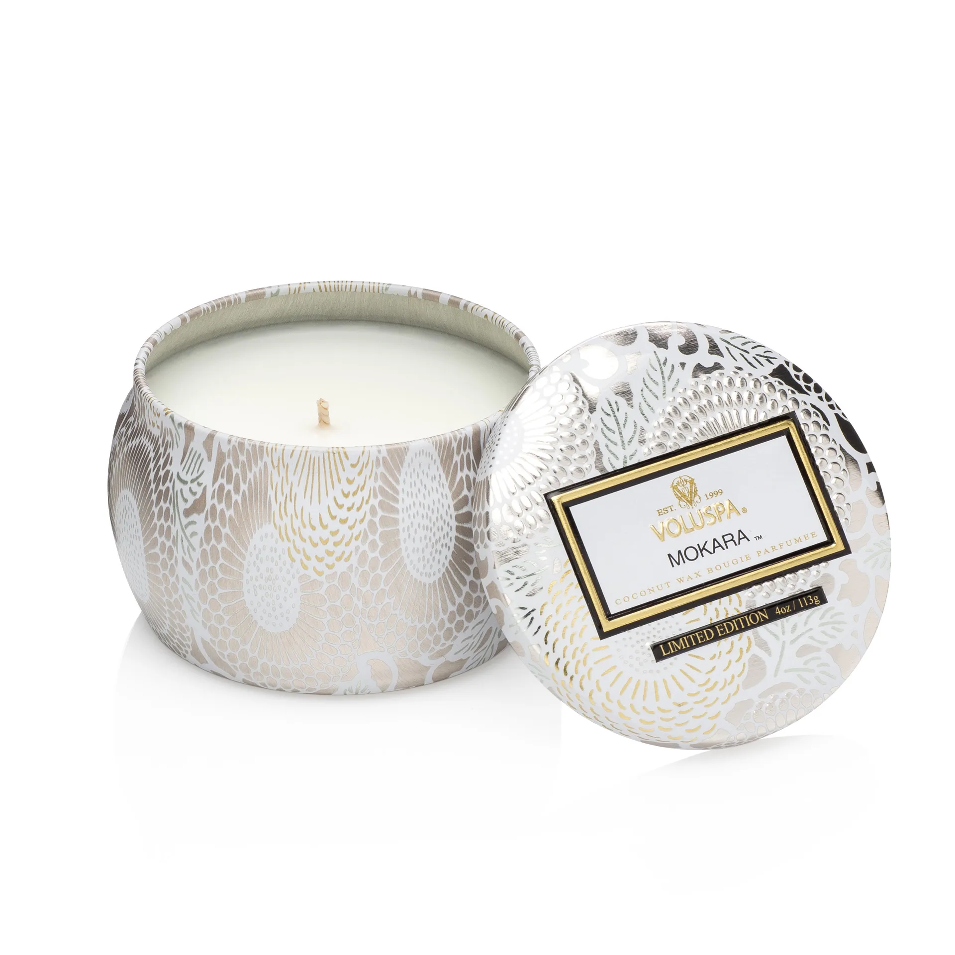 Bougie décorative étain 25 heures, Mokara Voluspa