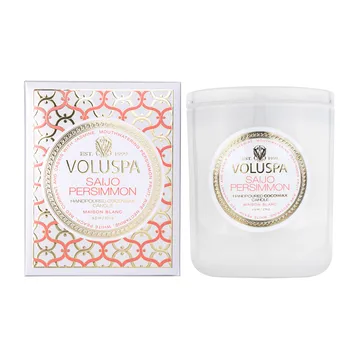 Bougie parfumée Classic Maison Blanc 60 heures - Saijo Persimmon - Voluspa