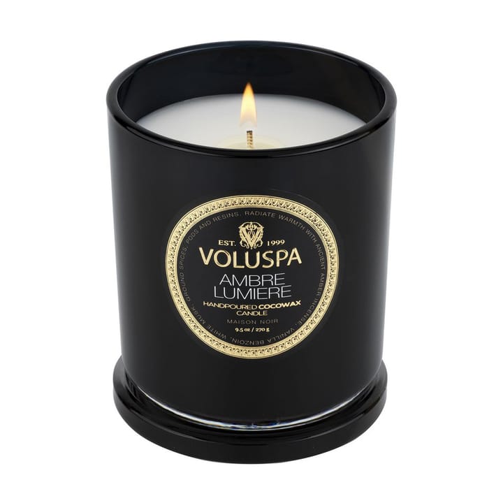 Bougie parfumée Classic Maison Noir 60 heures - Ambre Lumiere - Voluspa