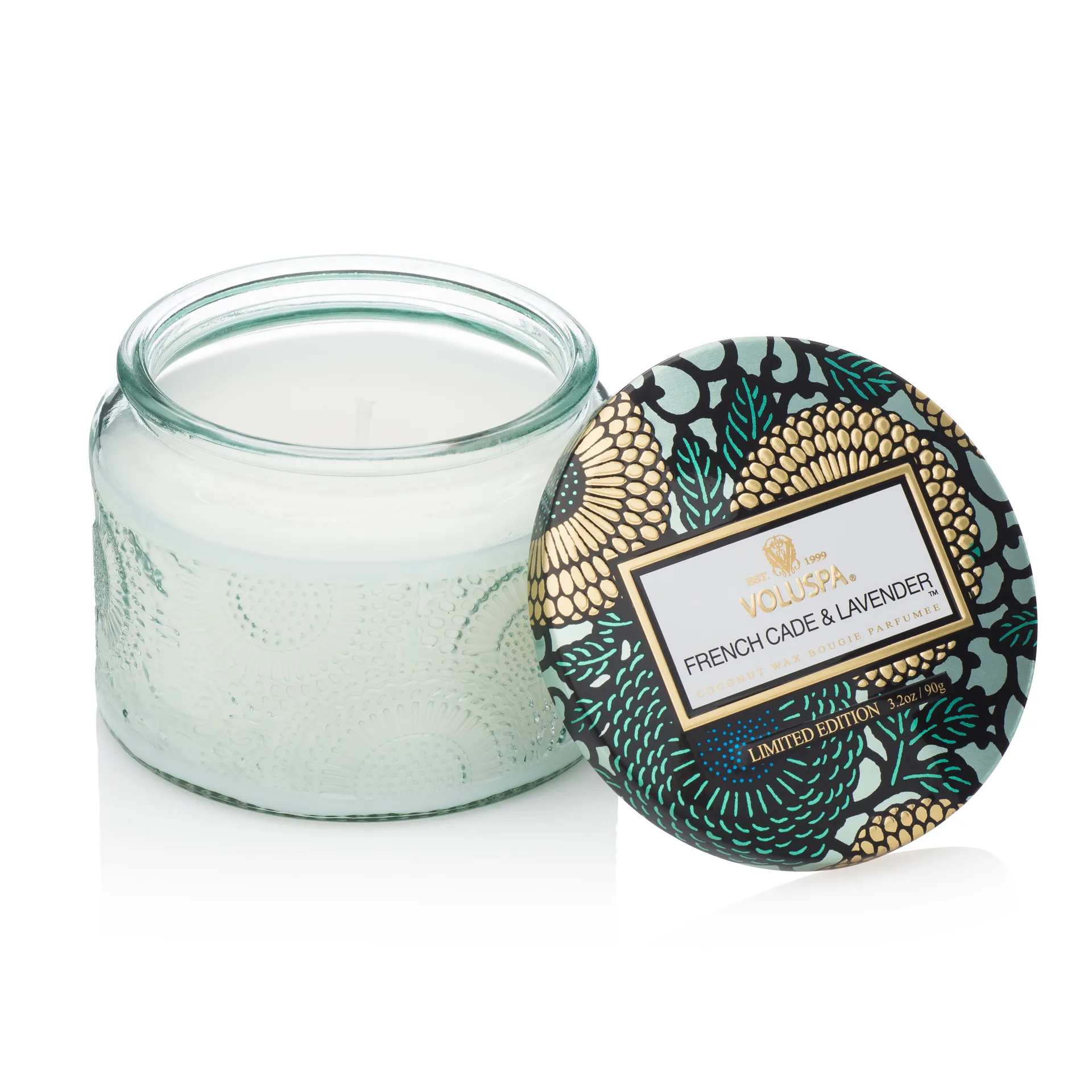 Bougie parfumée en pot de verre 25 heures, French Cade Lavender Voluspa