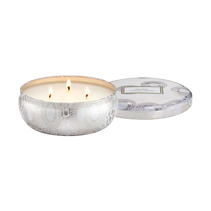 Bougie parfumée Japonica 3-wick Tin 40 heures - Mokara Orchid - Voluspa