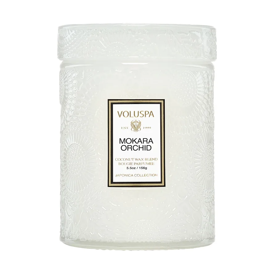 Bougie parfumée Japonica pot en verre 50 heures, Mokara Orchid Voluspa
