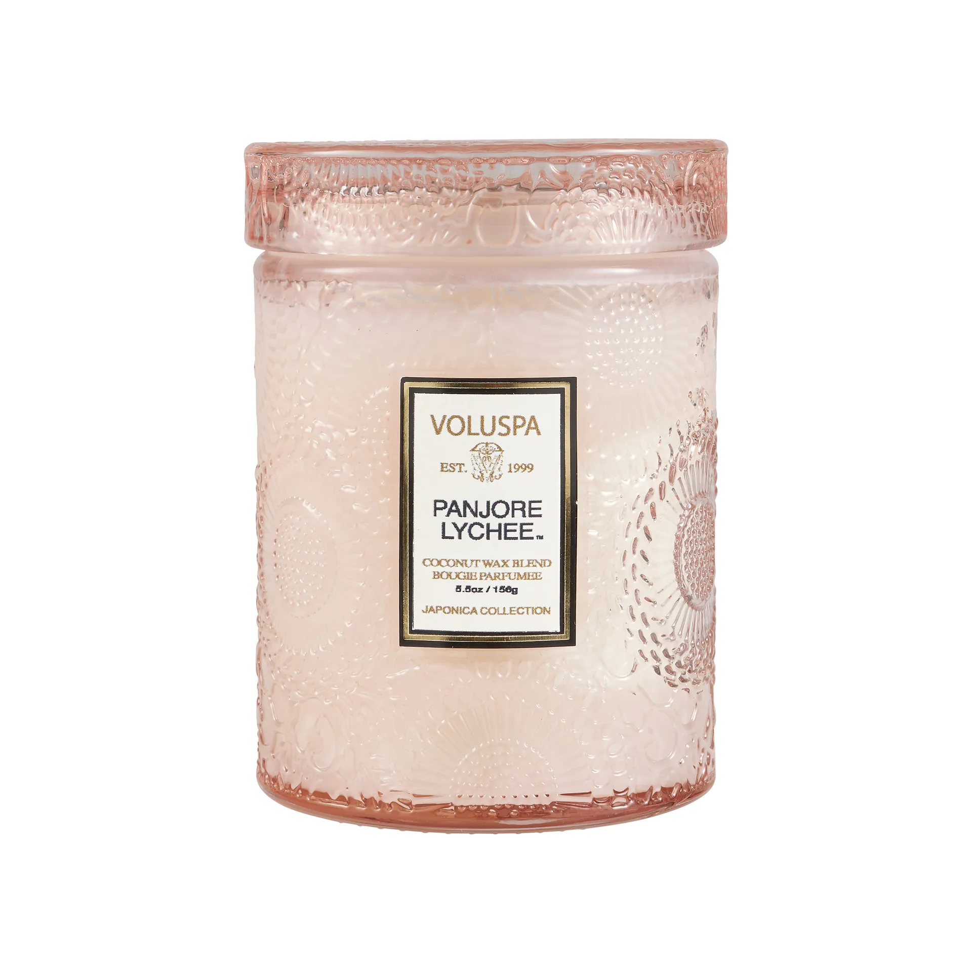 Bougie parfumée Japonica pot en verre 50 heures, Panjore Lychee Voluspa