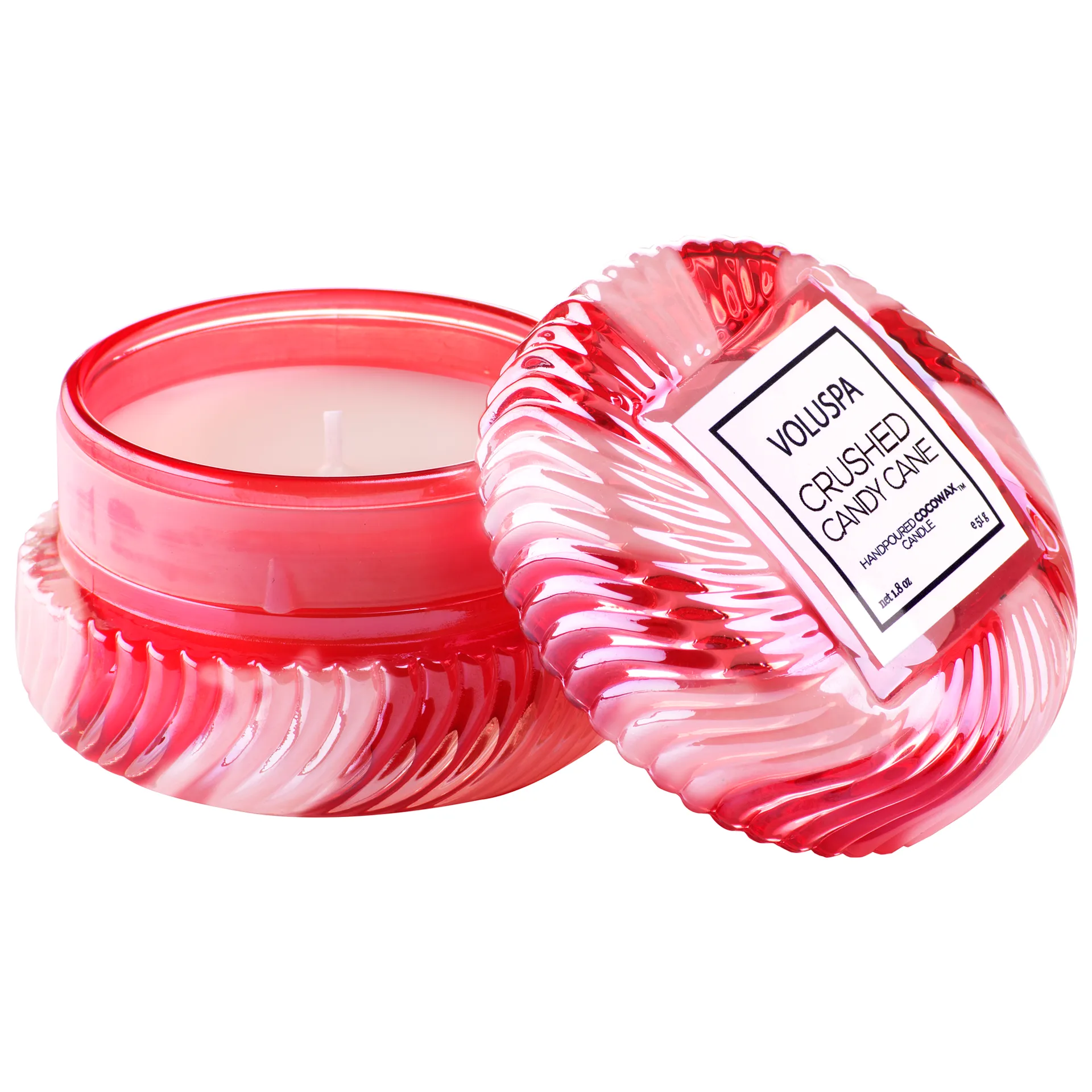 Bougie parfumée Limited Edition Macaron 15 heures, Crushed Candy Cone Voluspa