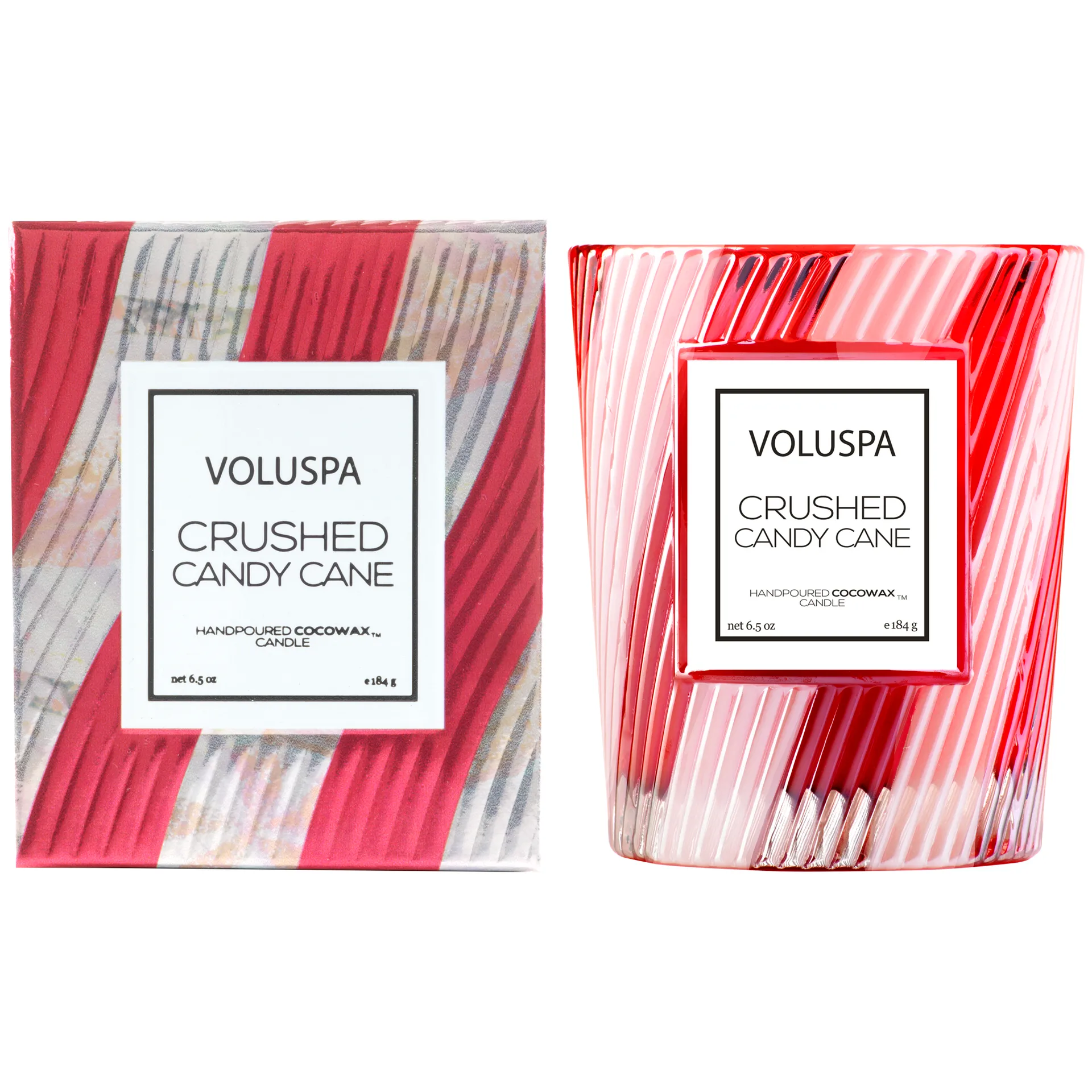 Bougie parfumée Limited Edition Macaron 40 heures, Crushed Candy Cone Voluspa